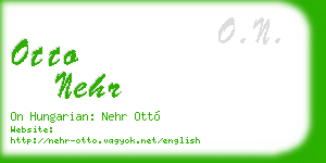 otto nehr business card