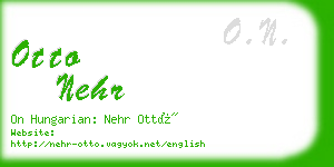 otto nehr business card